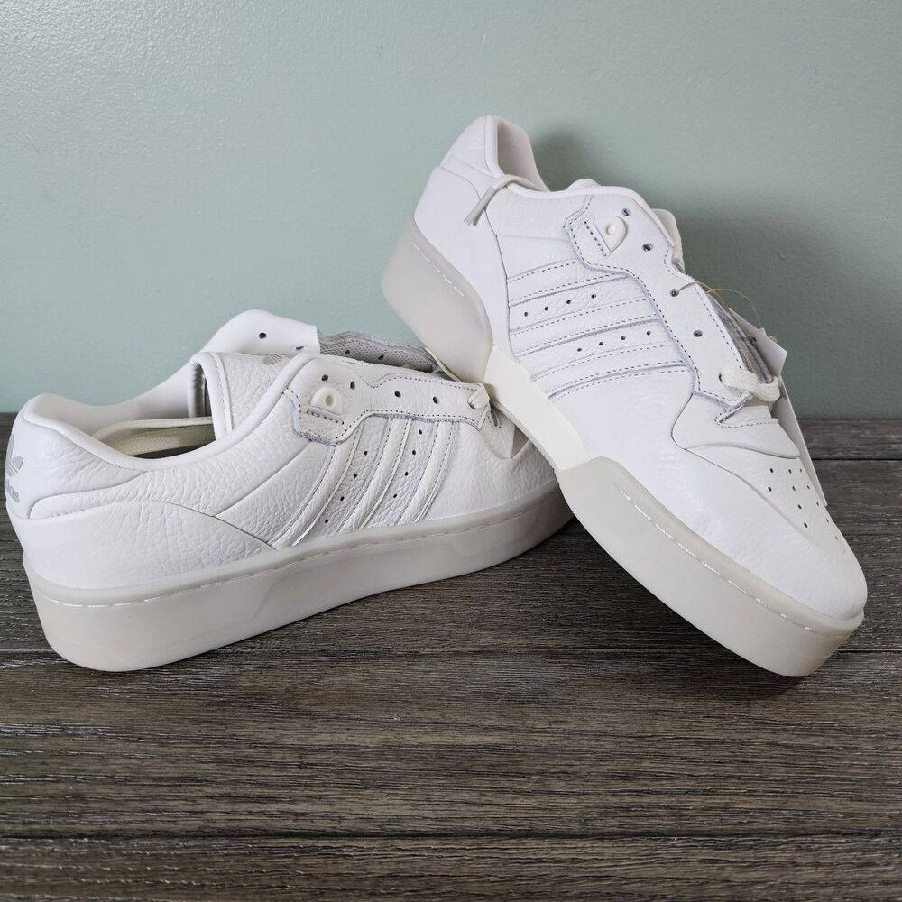 adidas Rivalry Lux Low Men's Cloud White/Ivory/Core‎ Black Sneakers Size 10 - Picture 2 of 16
